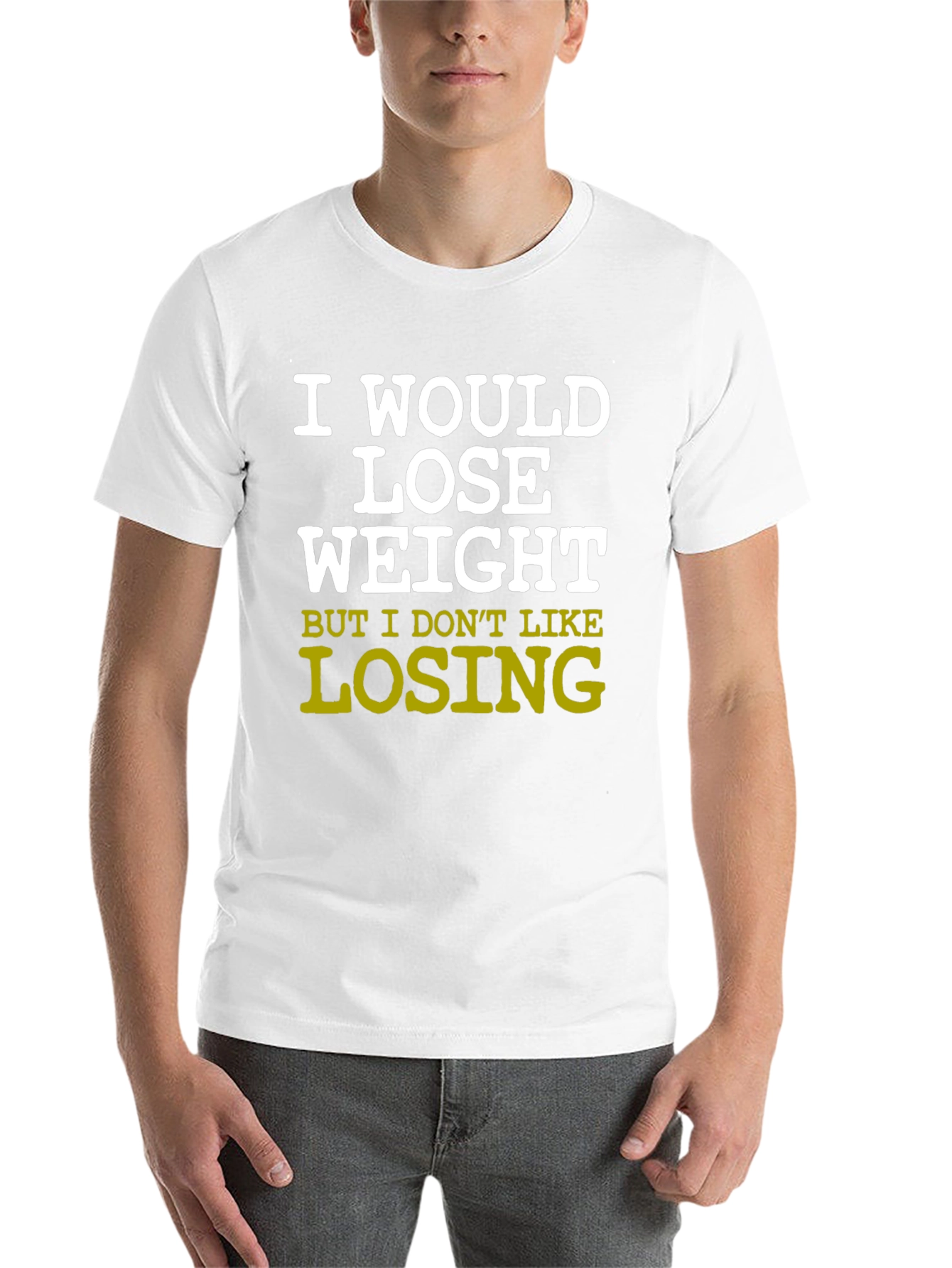 Black Funny Sarcastic Weight Loss T-Shirt view 14