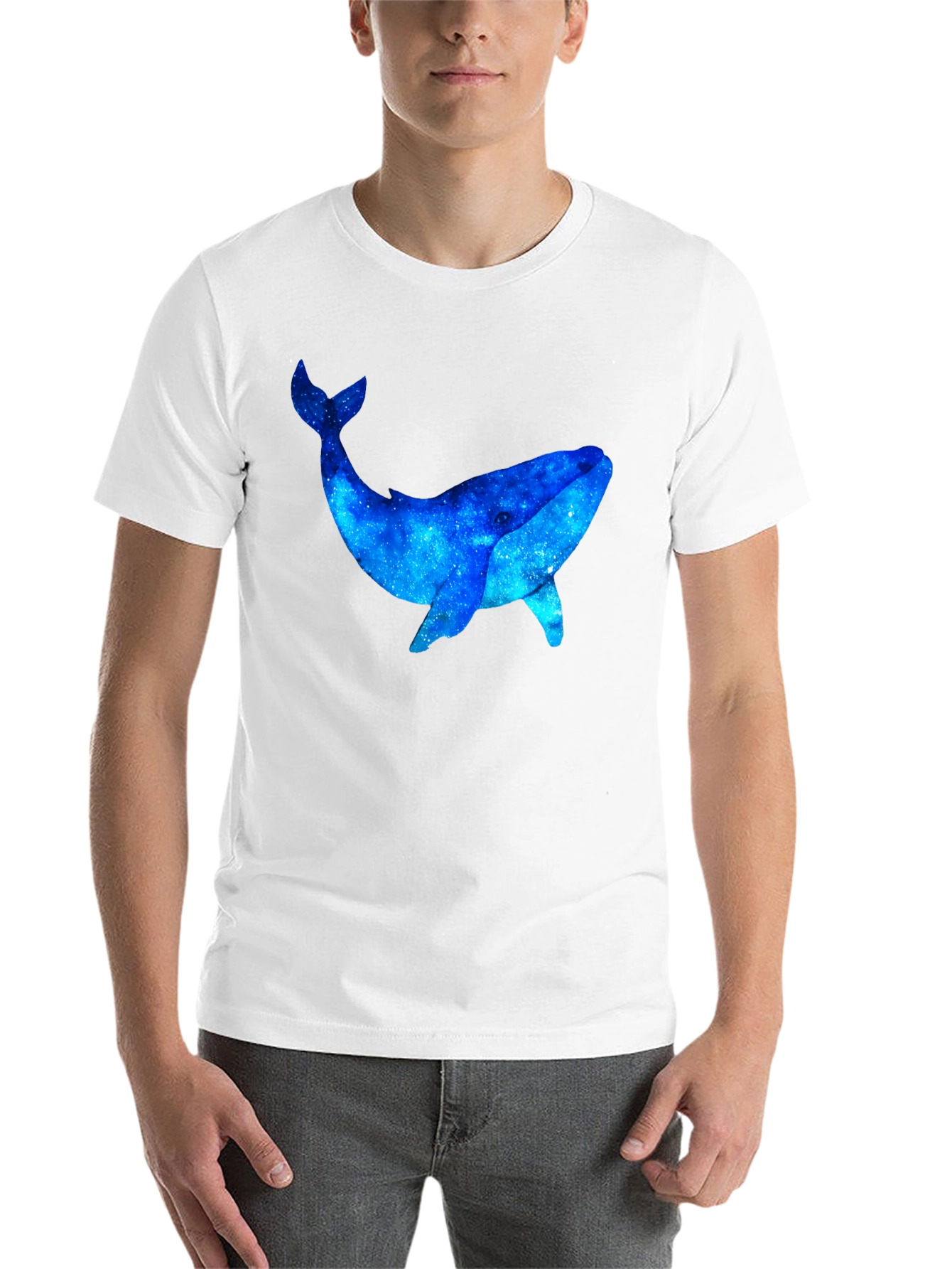 Black Cosmic Whale Graphic Black T-Shirt view 14