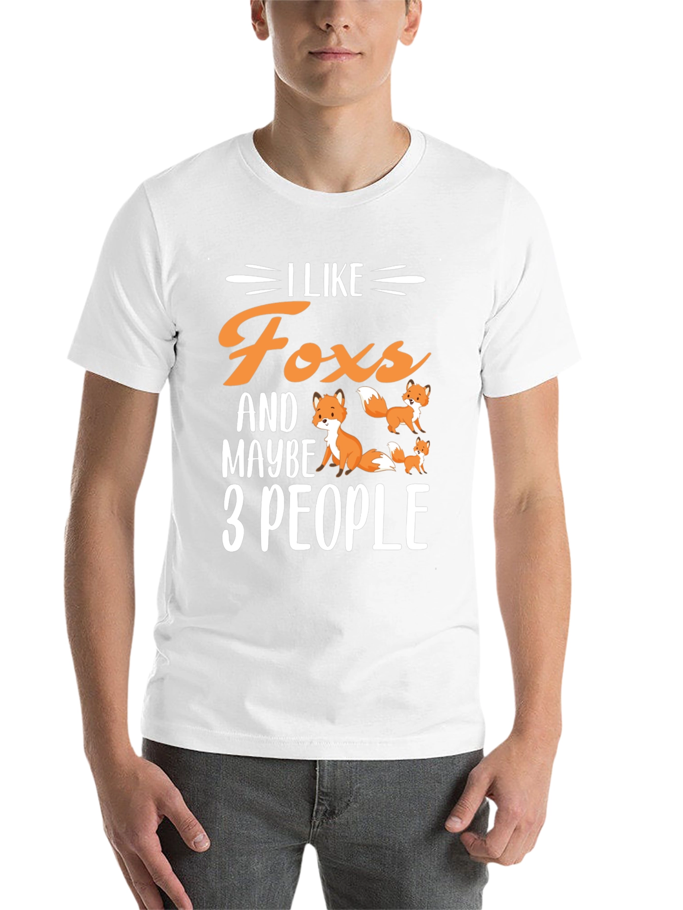 Black I Like Foxes & Maybe 3 People T-Shirt view 14