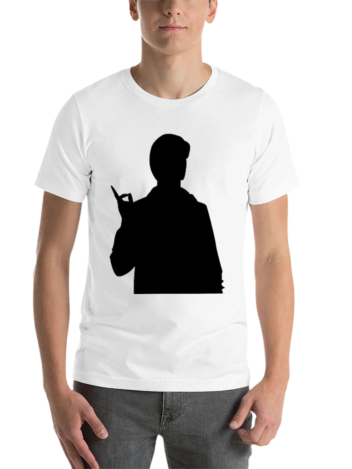 Black Silhouette Graphic Tee - Men's Black T-Shirt view 14