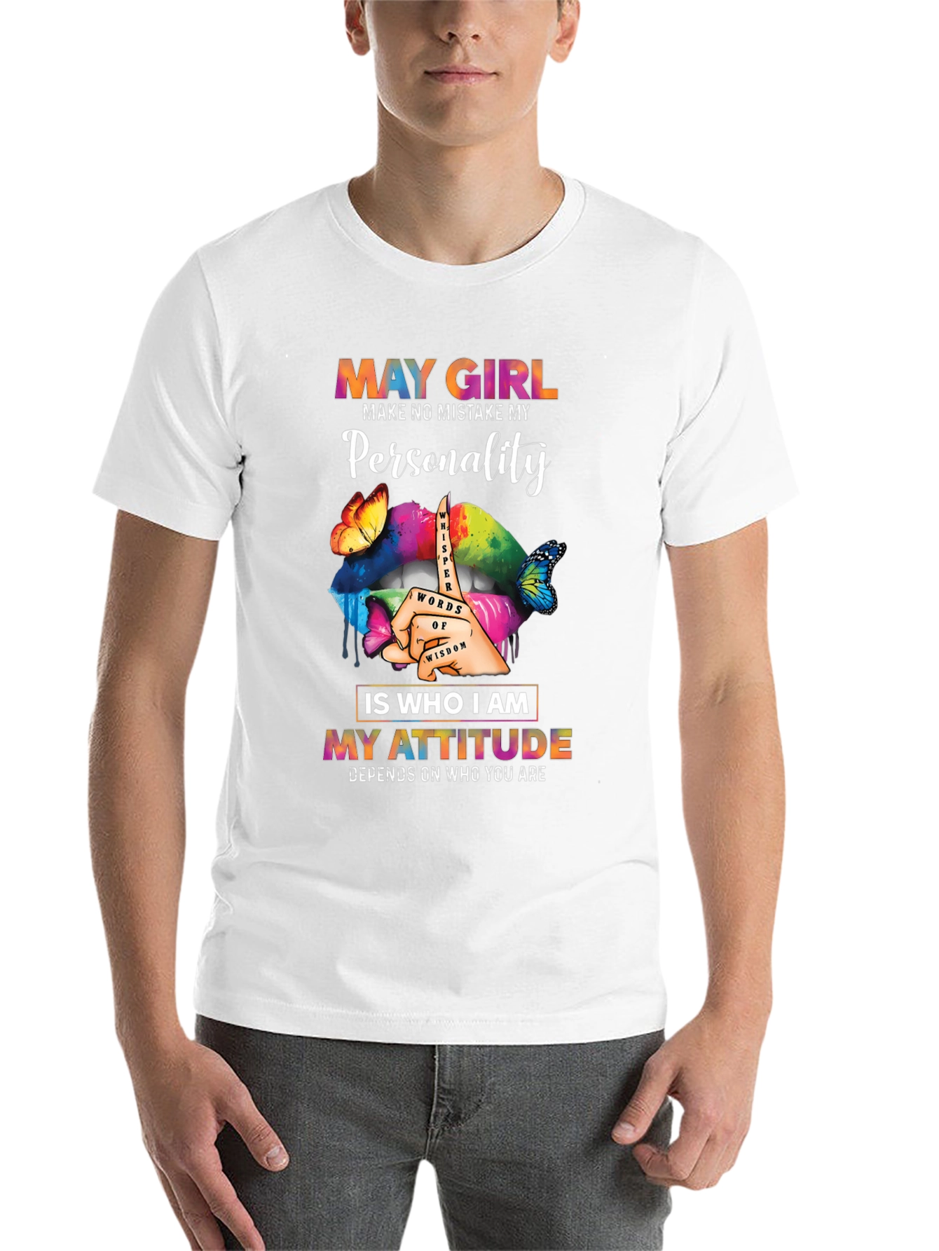 Black May Girl Personality Attitude Graphic Tee view 14
