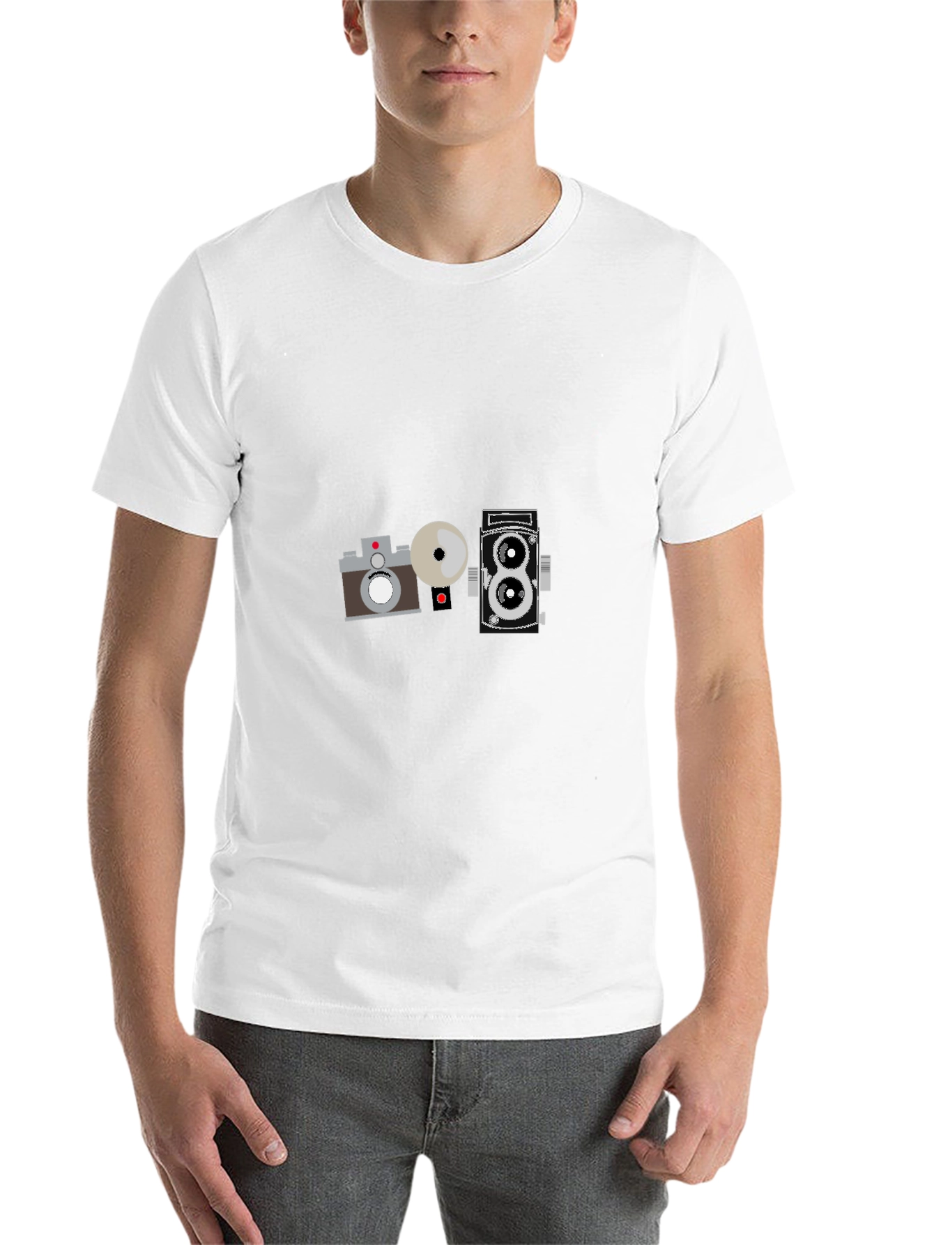 Black Vintage Camera Graphic Tee - Classic Style view 14