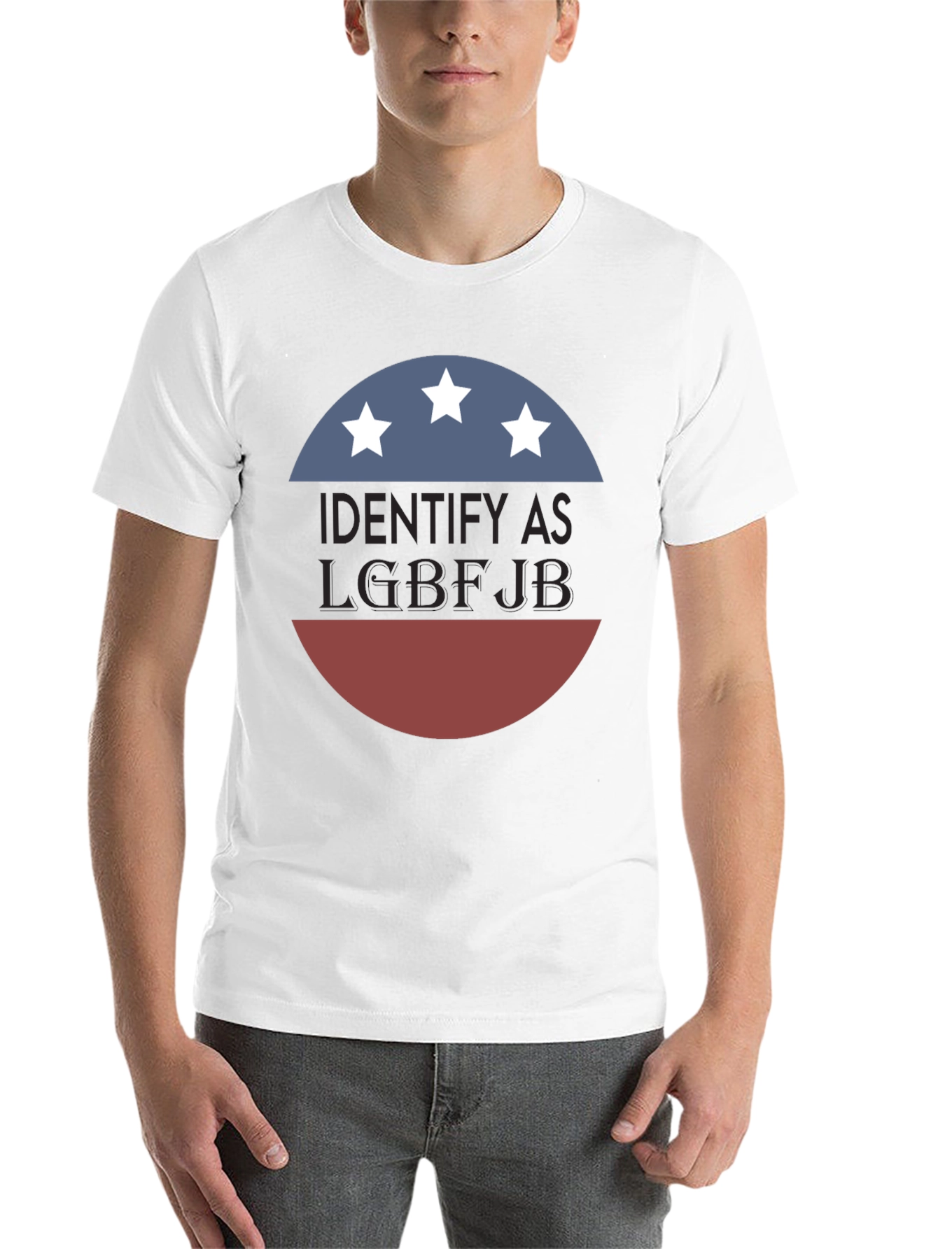 Black Identify As LGBFJB T-Shirt view 14