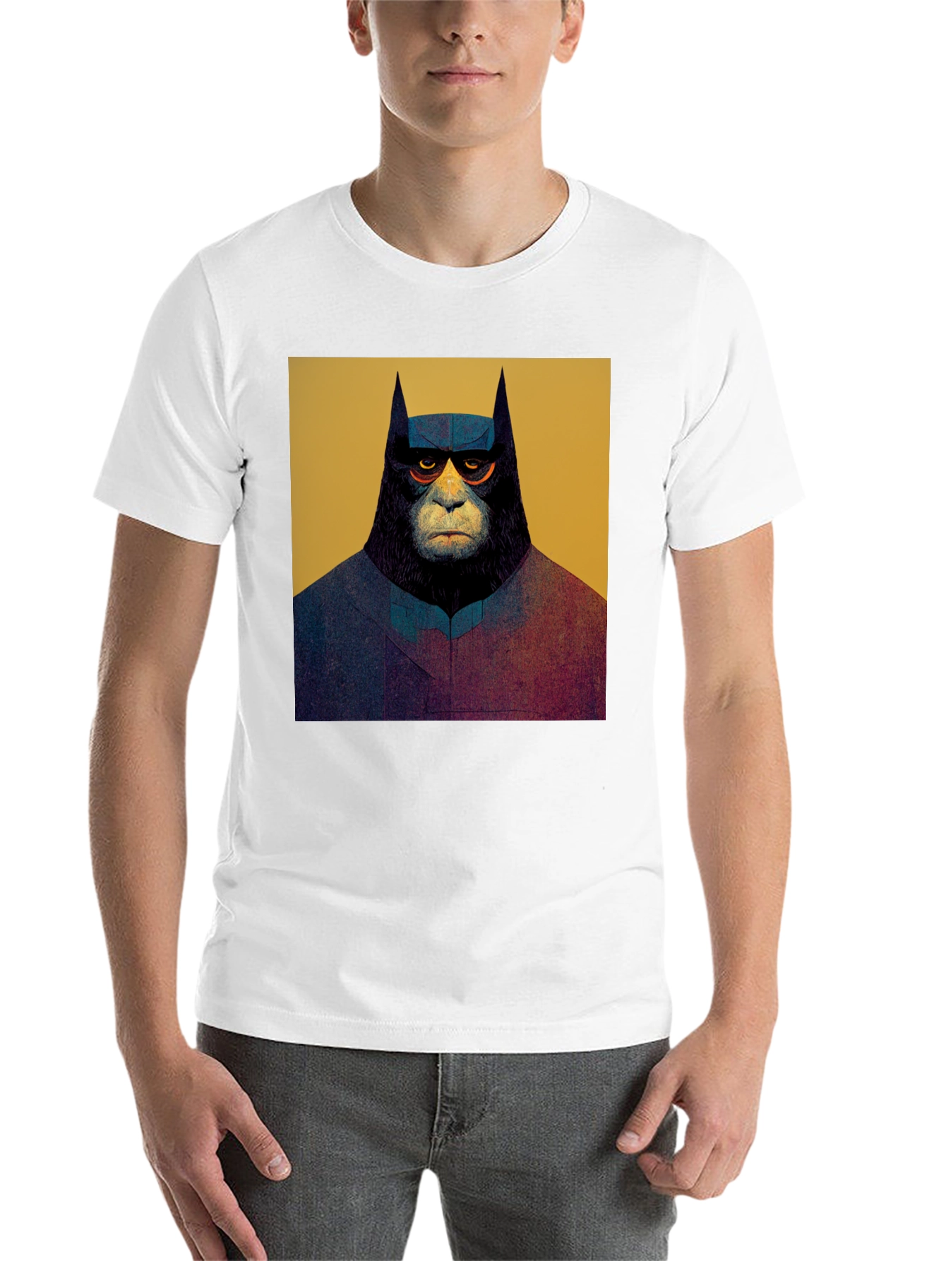 Black Batman Ape Graphic Tee - Black view 14