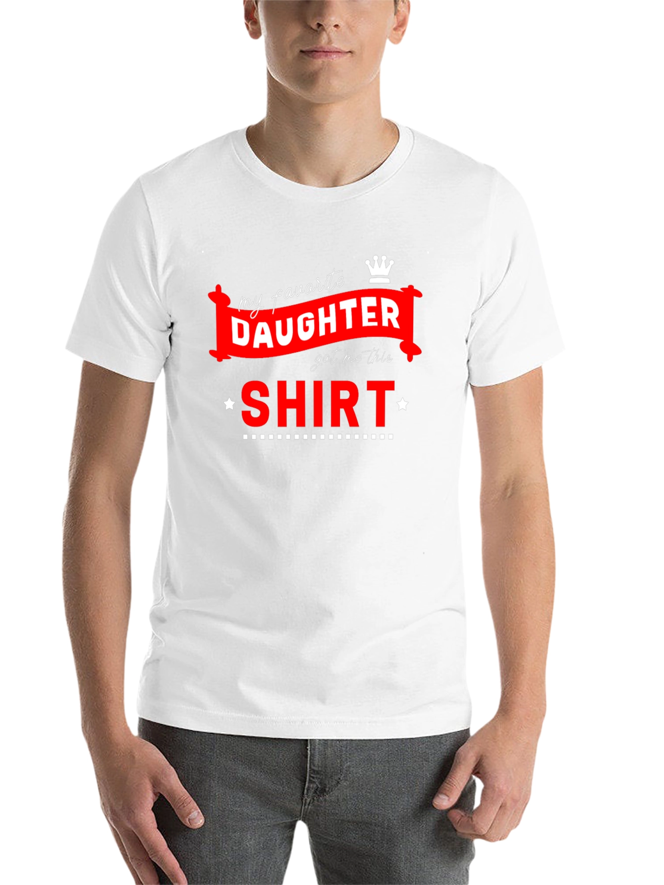 Black My Favorite Daughter T-Shirt Funny Dad Gift view 14