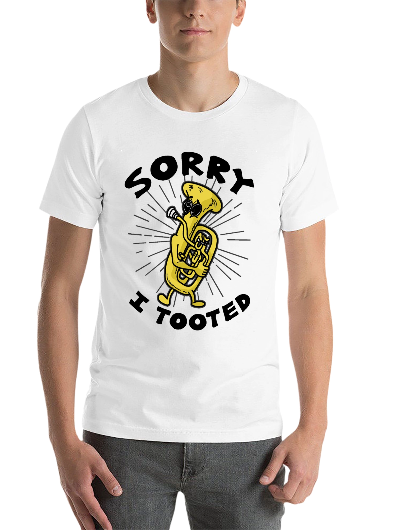 Black Sorry I Tooted Tuba T-Shirt view 14