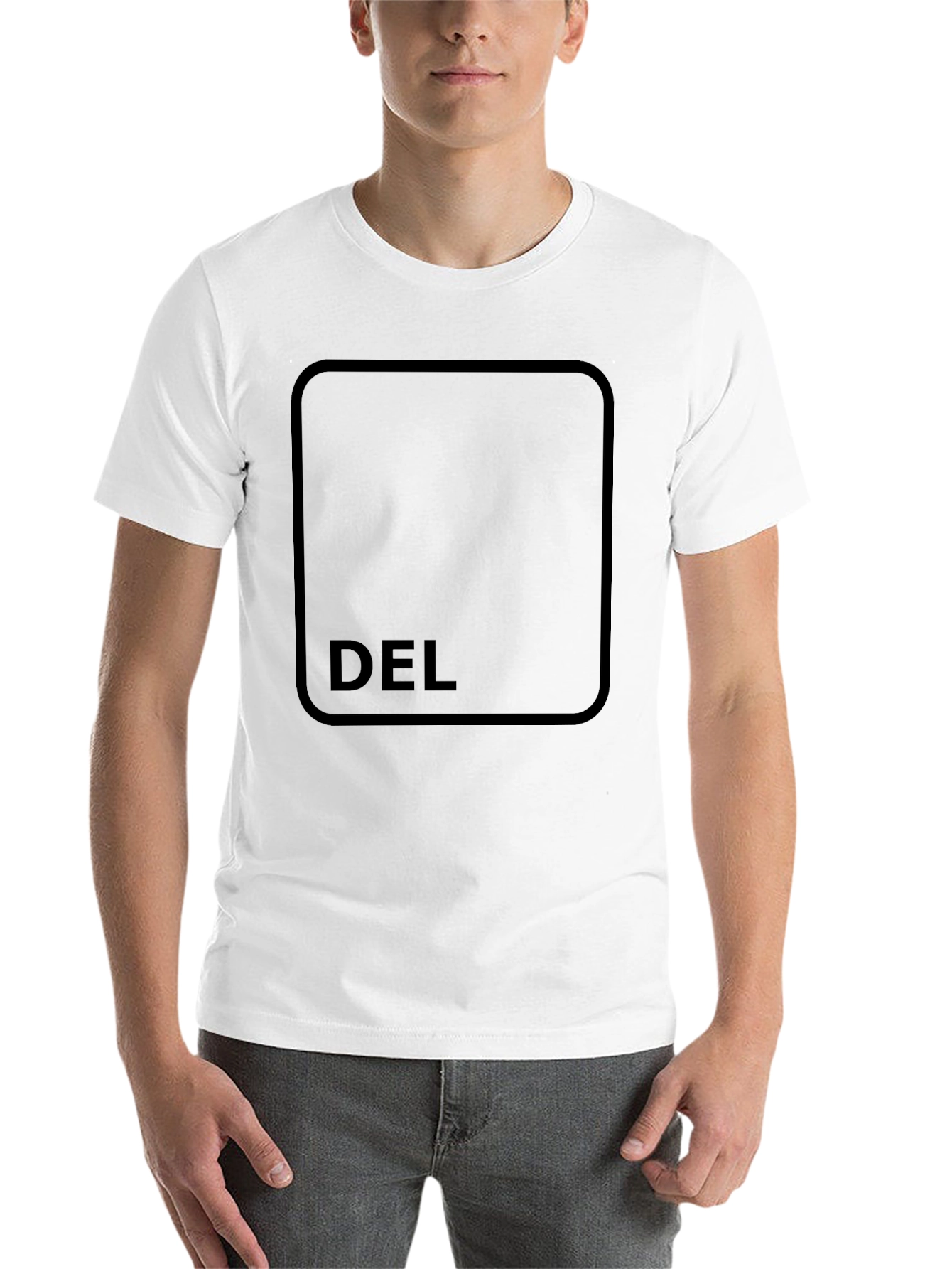 Black DEL Key Graphic Tee - Soft Black T-Shirt view 14