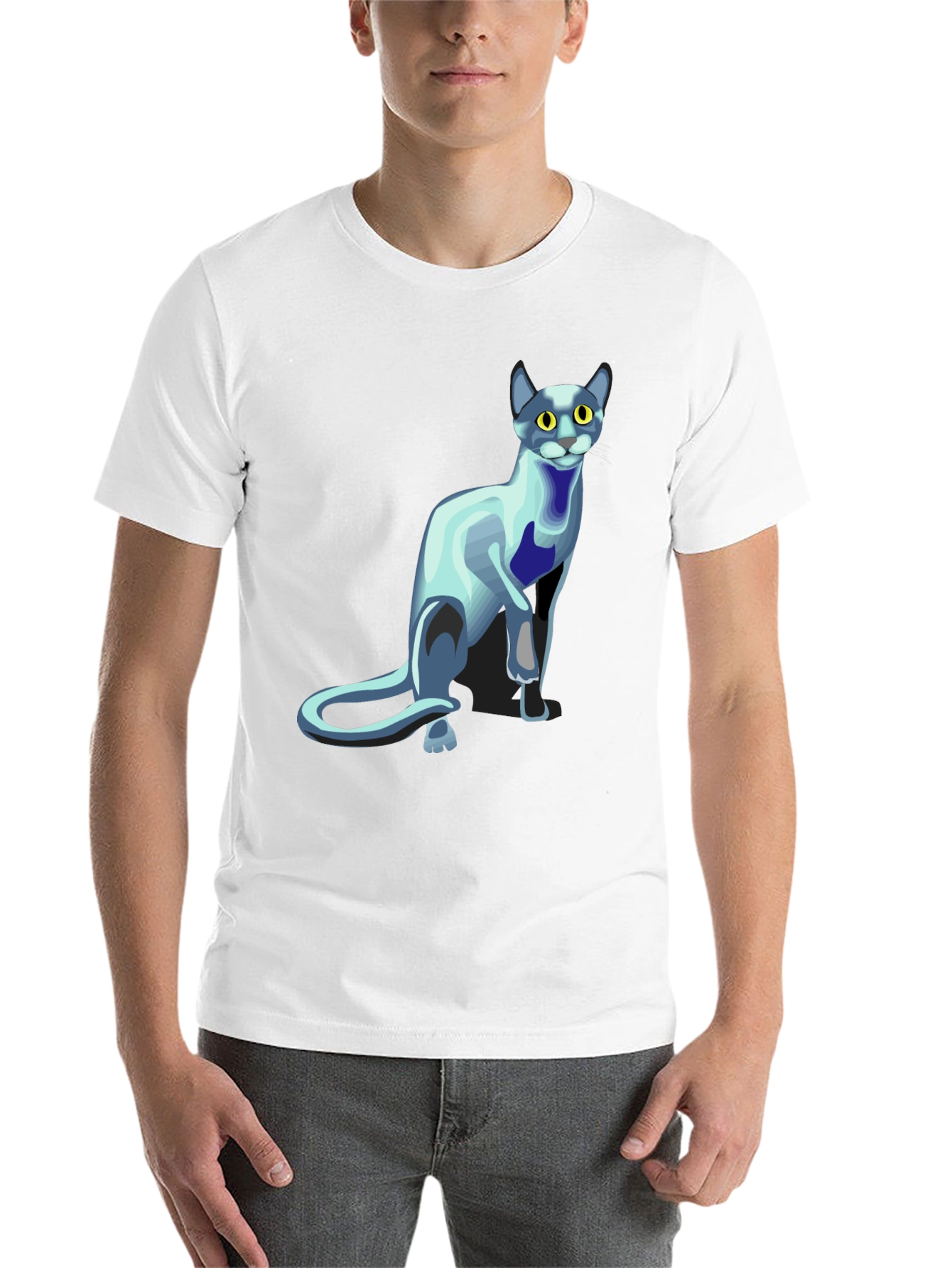 Black Cool Cat Graphic T-Shirt - Black view 14