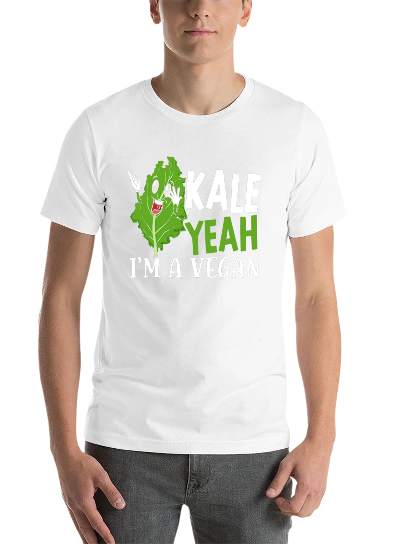 Black Kale Yeah I'm Vegan T-Shirt view 14