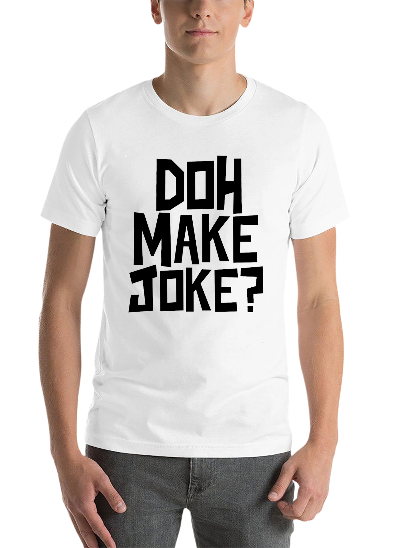 Black Doh Make Joke? Graphic T-Shirt - Black view 14
