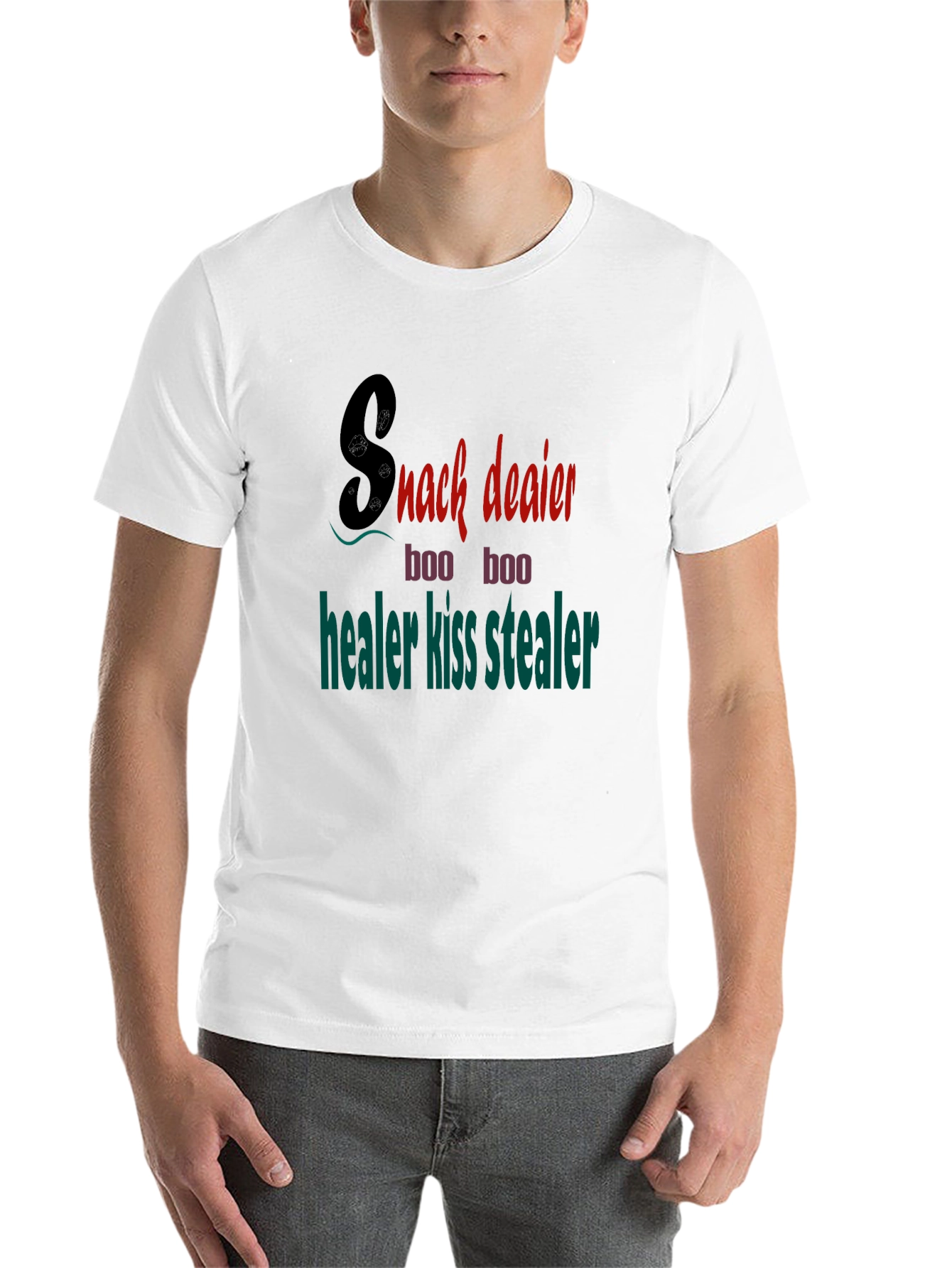 Black Snack Dealer Funny Graphic T-Shirt view 14