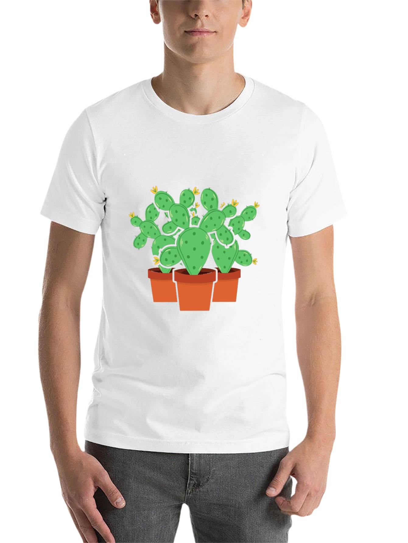 Black Cactus Plant Graphic T-Shirt - Trendy Desert Style view 14