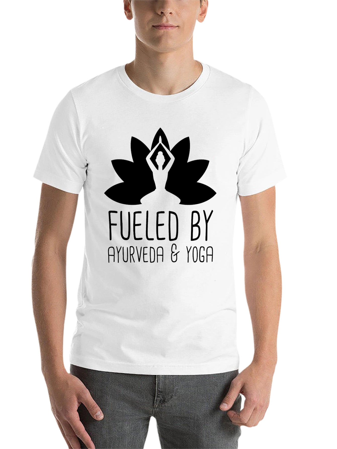 Fueled By Ayurveda & Yoga Black T-Shirt - 14