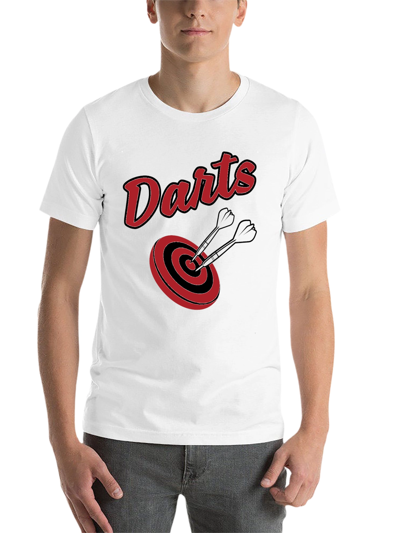 Black Darts Target Graphic Tee - Black Cotton T-Shirt view 14