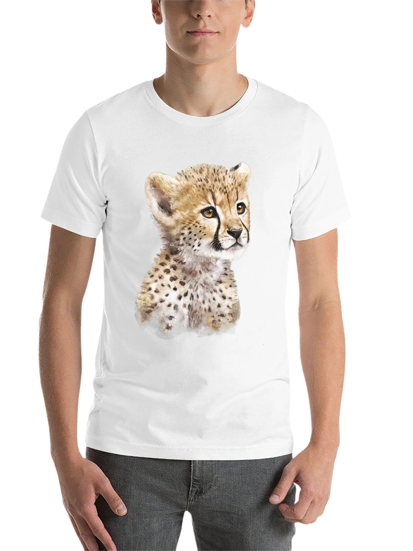 Black Cheetah Cub T-Shirt - Black view 14