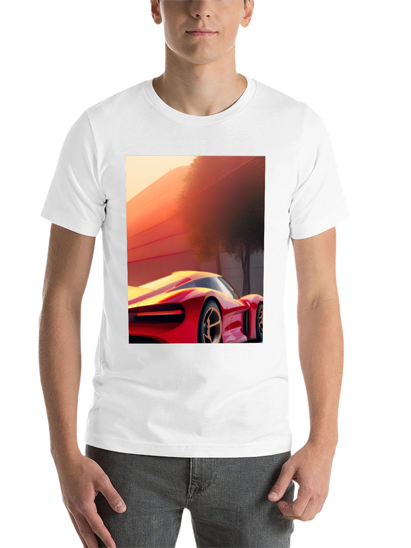 Black Sleek Car Graphic Tee - Modern Streetwear Style view 14