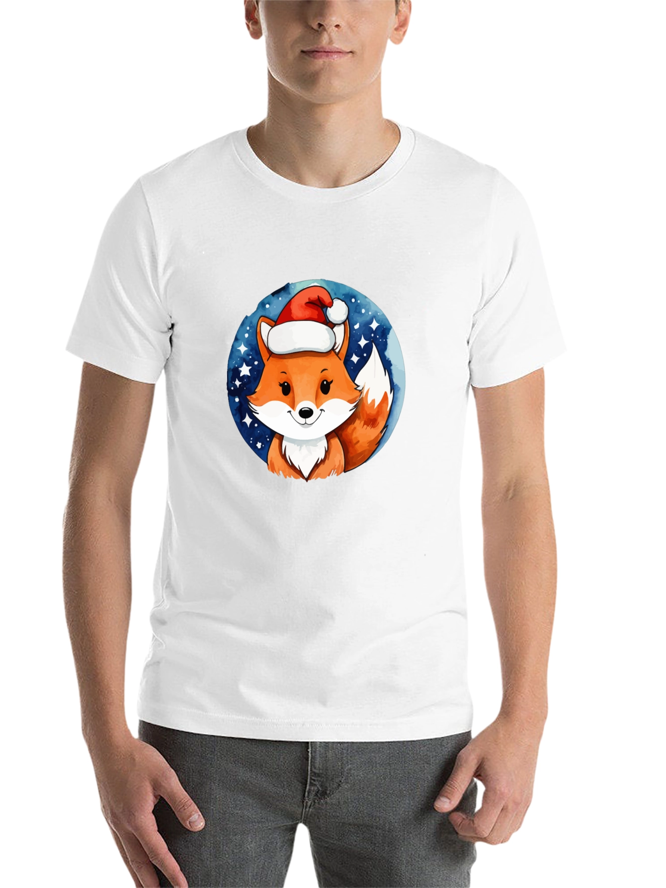 Black Festive Fox Tee - Holiday Cheer! view 14