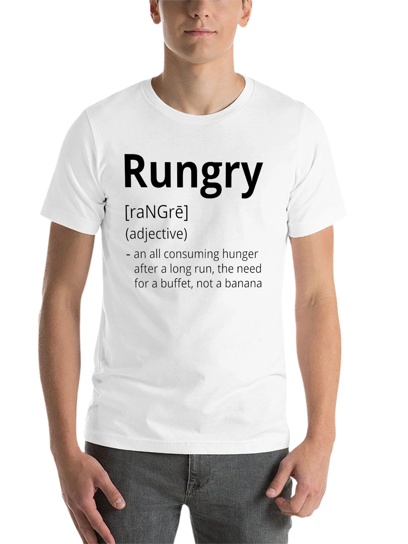 Black Rungry Funny Running Humor T-Shirt view 14