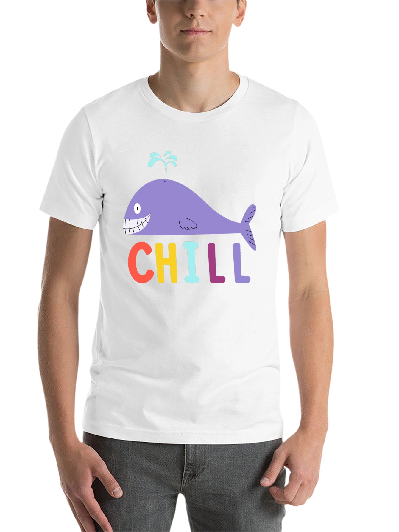 Black Chill Whale Graphic Tee - Unisex view 14