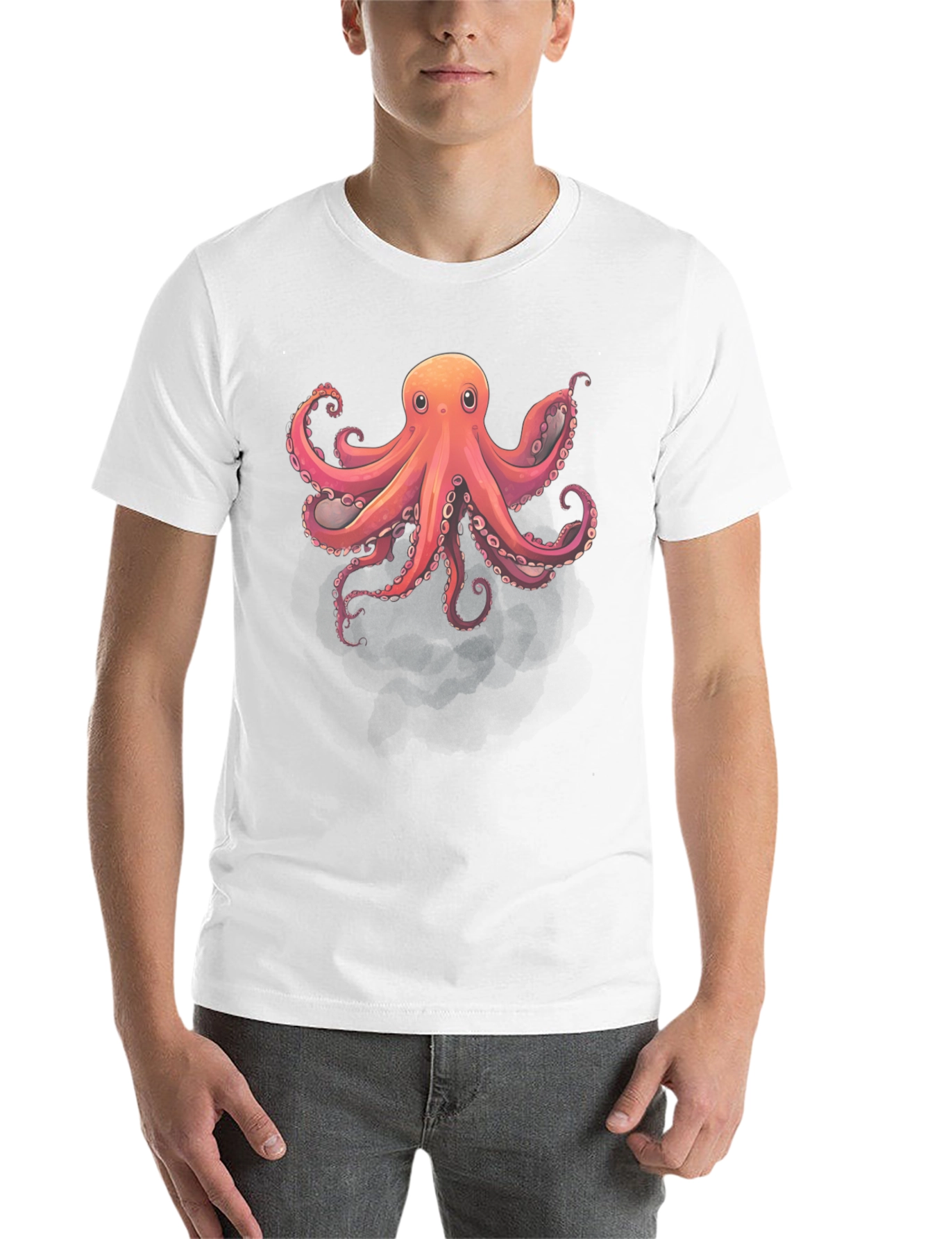 Black Octopus Graphic Tee - Black Cotton Blend view 14