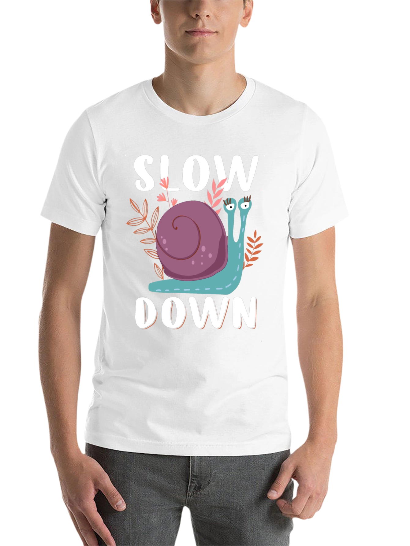 Black Slow Down Snail Graphic T-Shirt view 14