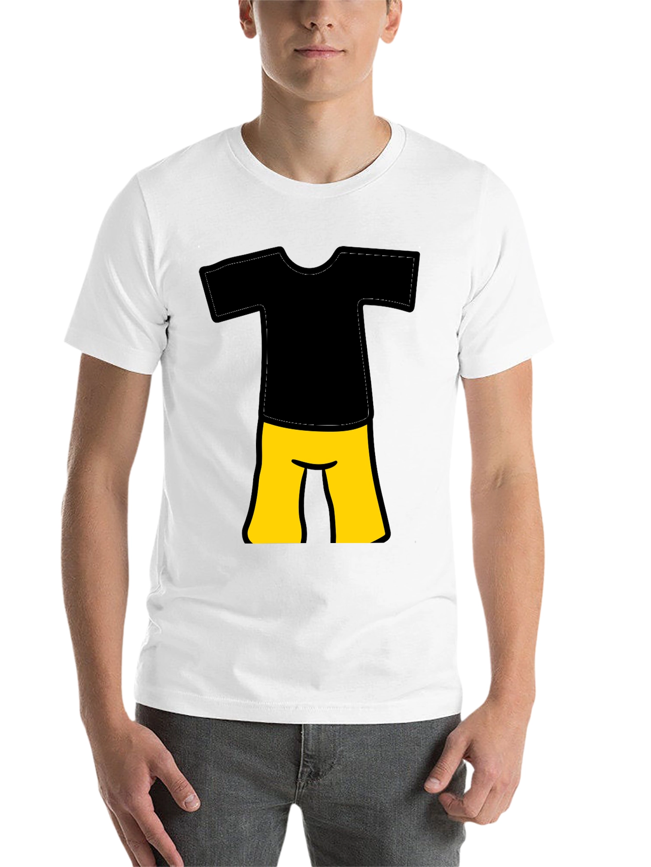 Black Black Cartoon Outfit T-Shirt view 14