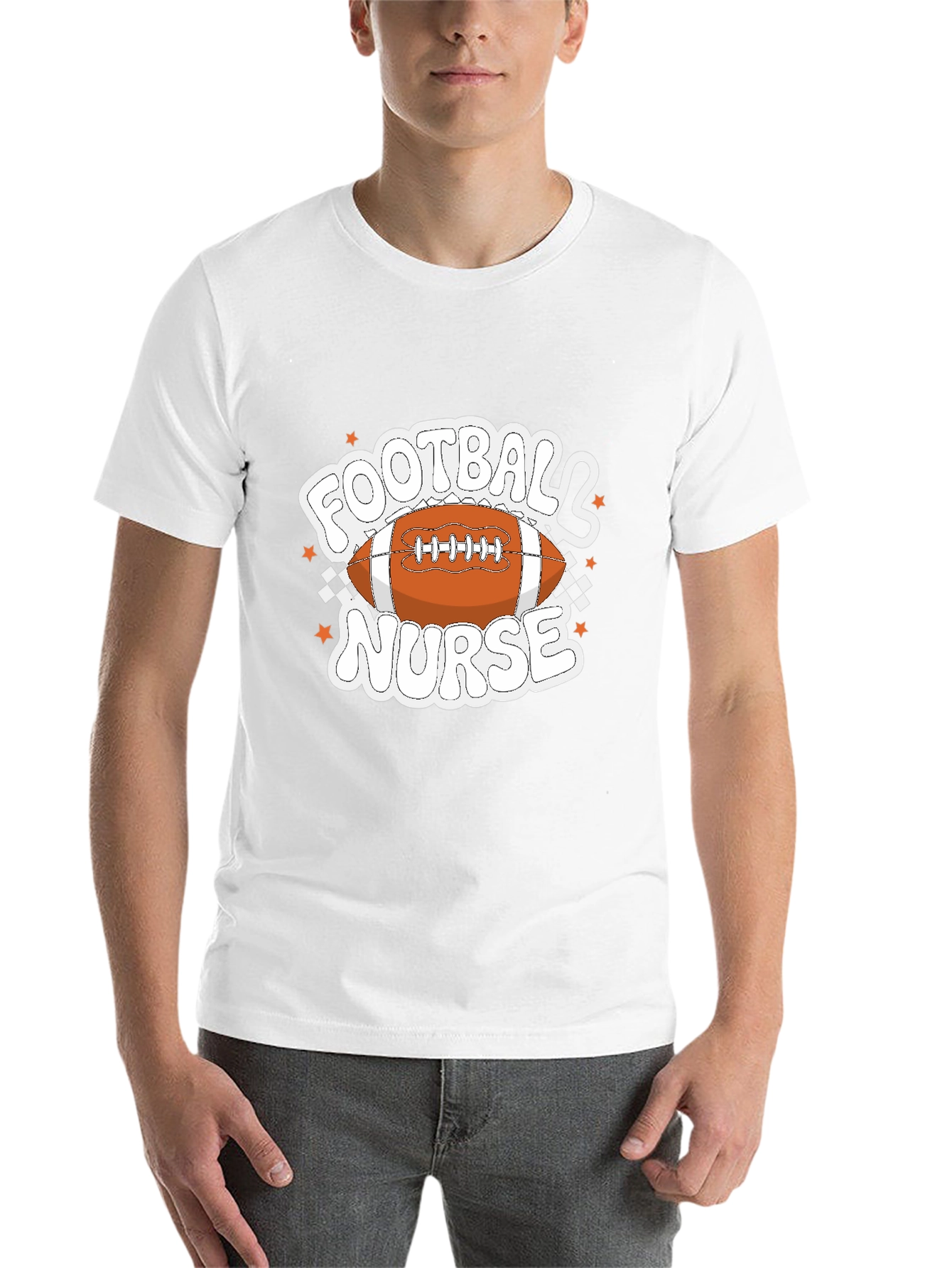 Black Football Nurse Graphic T-Shirt view 14