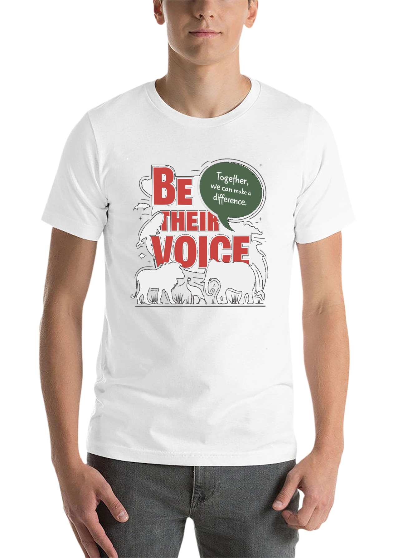 Black Be Their Voice T-Shirt - Animal Conservation Tee view 14