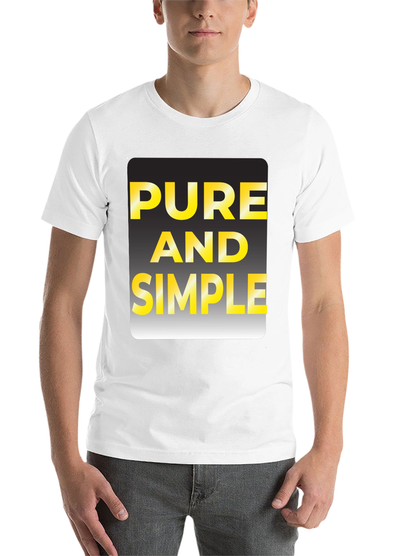 Black Pure and Simple Black Graphic T-Shirt view 14