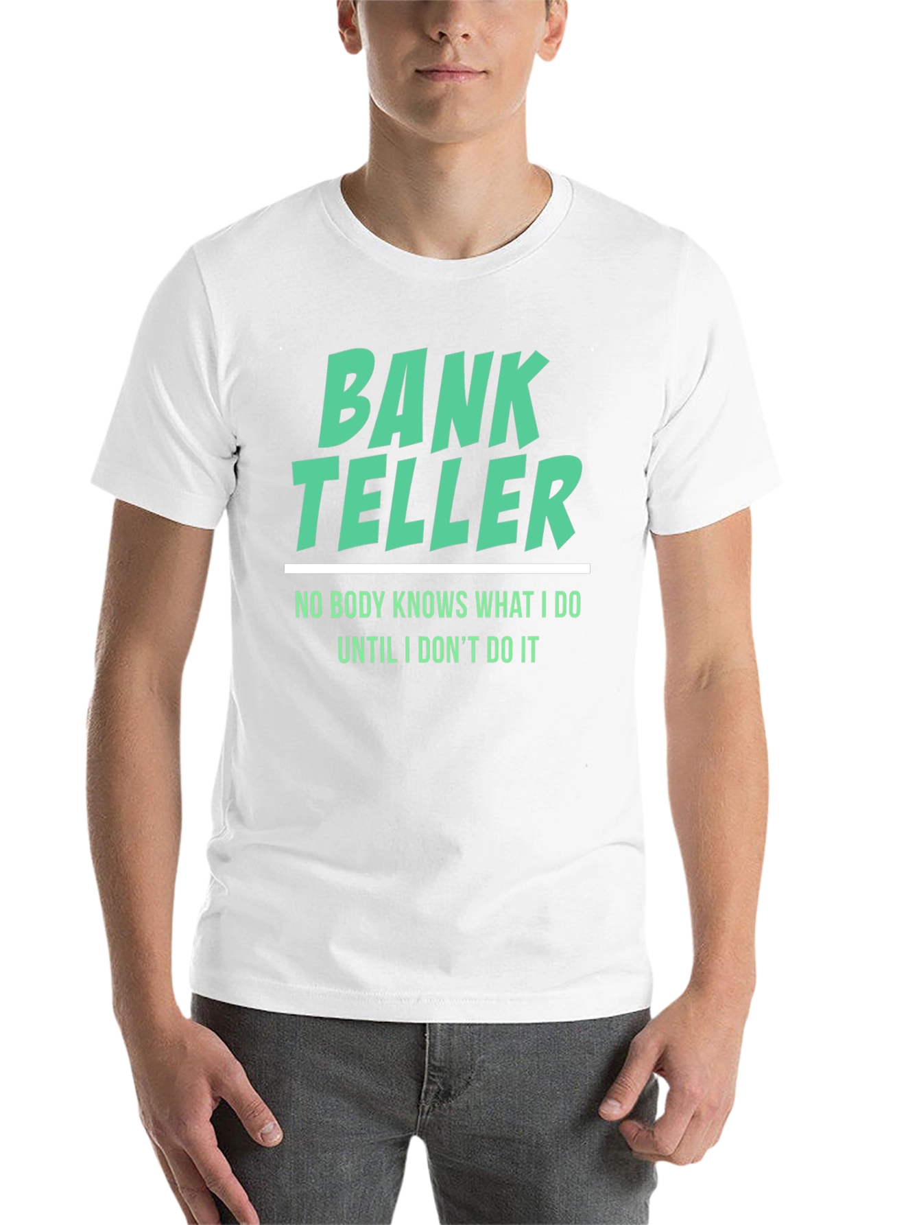 Black Bank Teller Humor T-Shirt - Funny Job Tee view 14