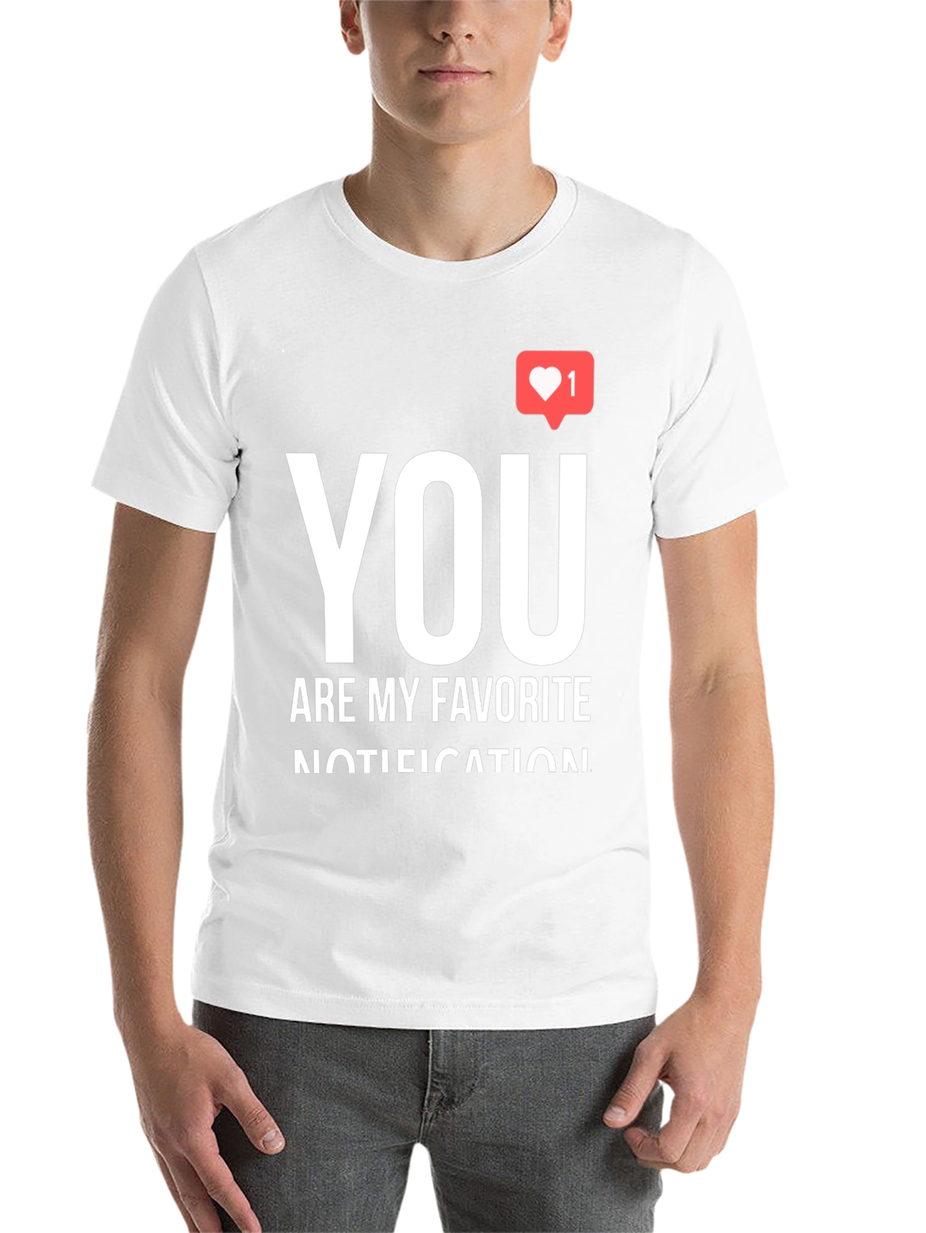 Black You Are My Favorite Notification Black Graphic Tee view 14