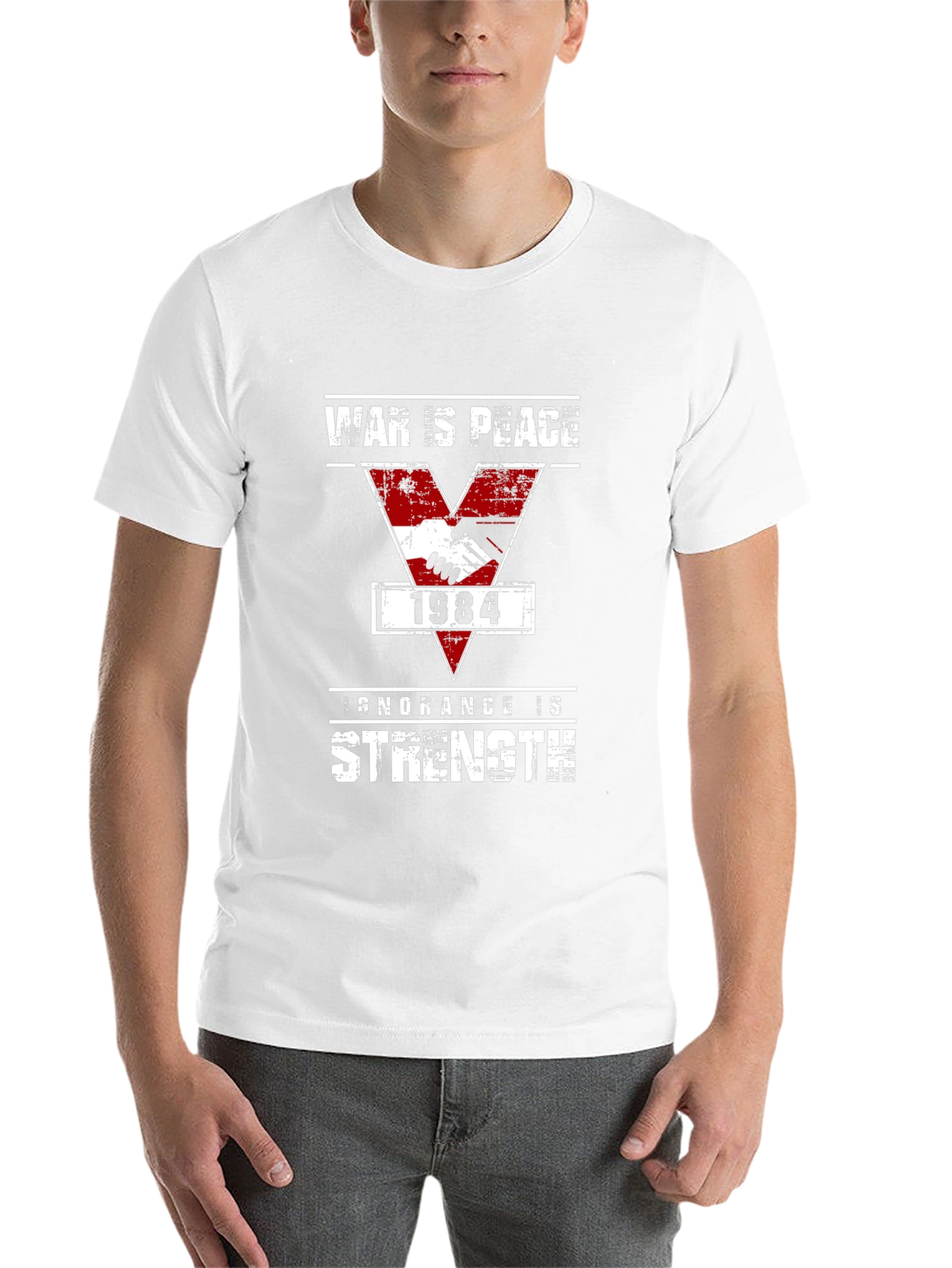 1984 Orwellian Slogan Tee - War is Peace, Strength is Ignorance - 14