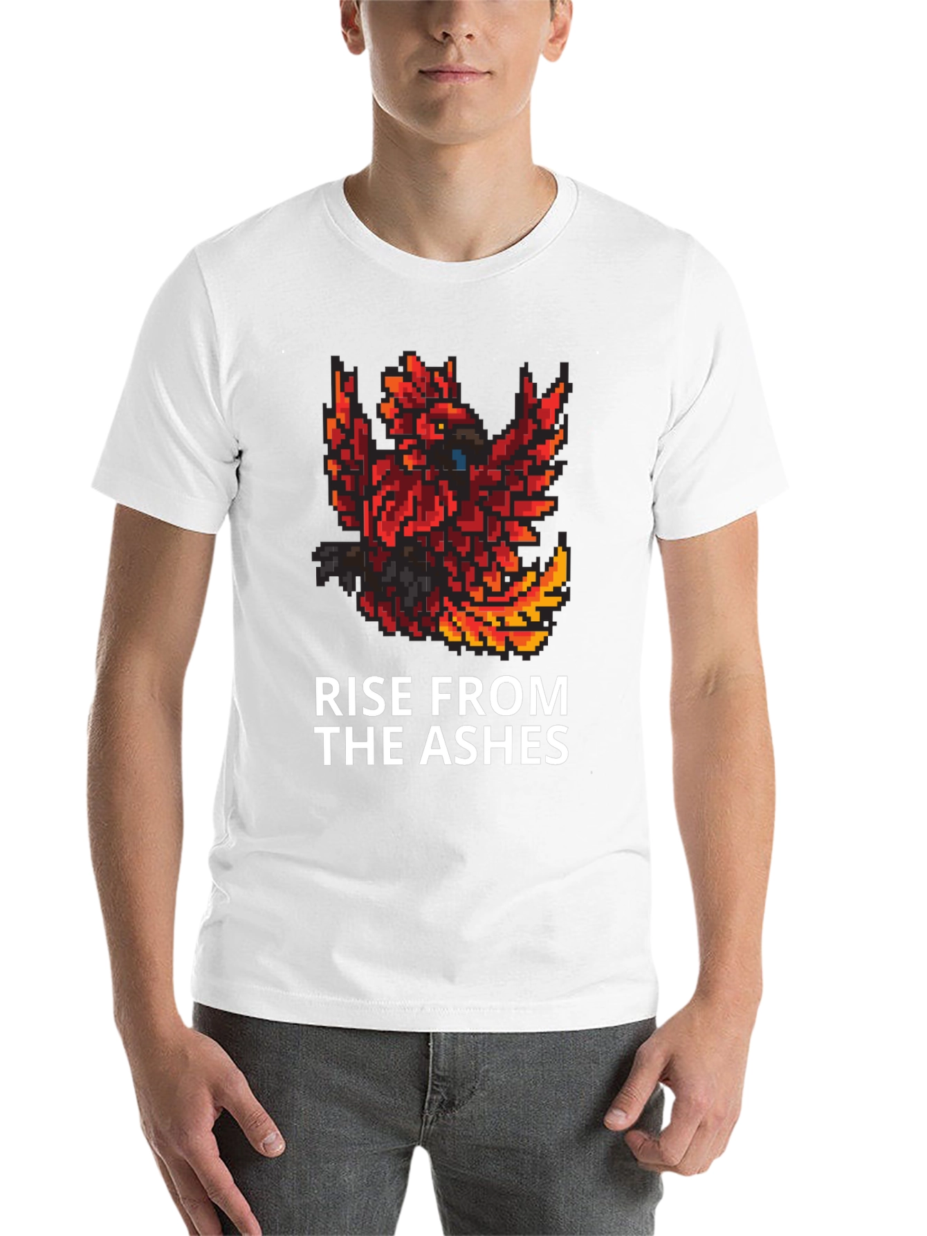 Black Rise From The Ashes Phoenix Graphic Tee view 14