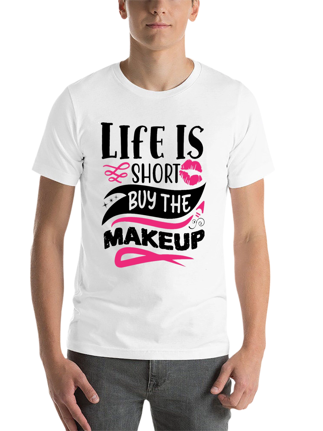 Black Life Is Short Makeup T-Shirt view 14