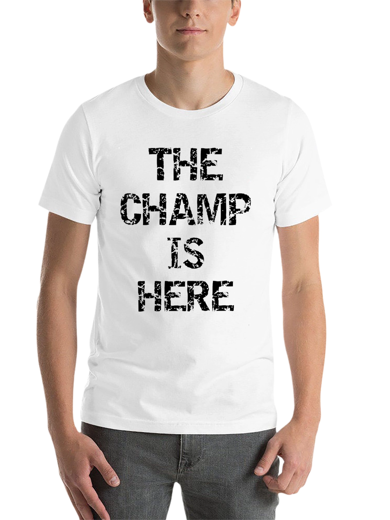 Black The Champ Is Here Black Graphic Tee view 14
