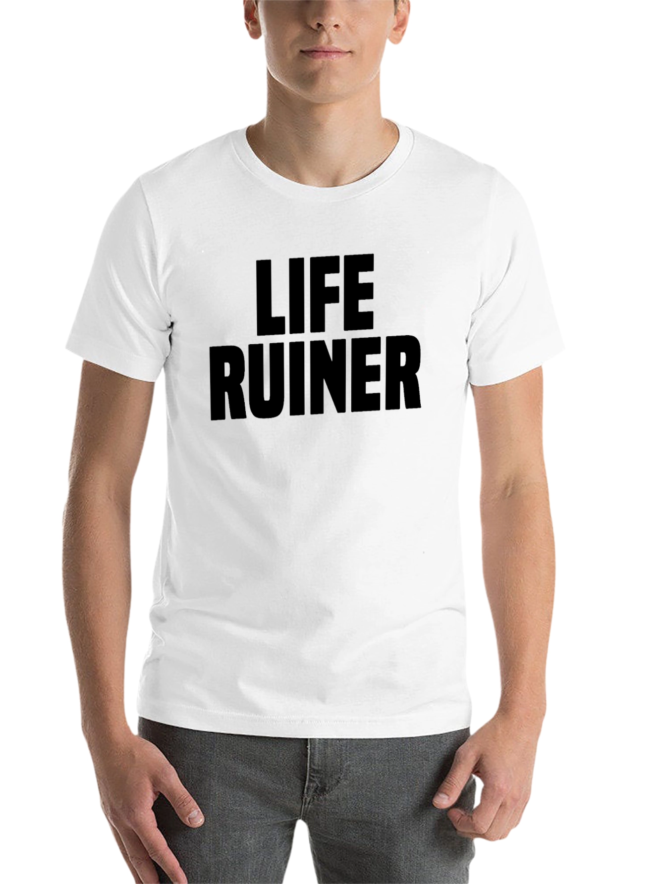 Black Life Ruiner Graphic Tee - Bold Statement T-Shirt view 14