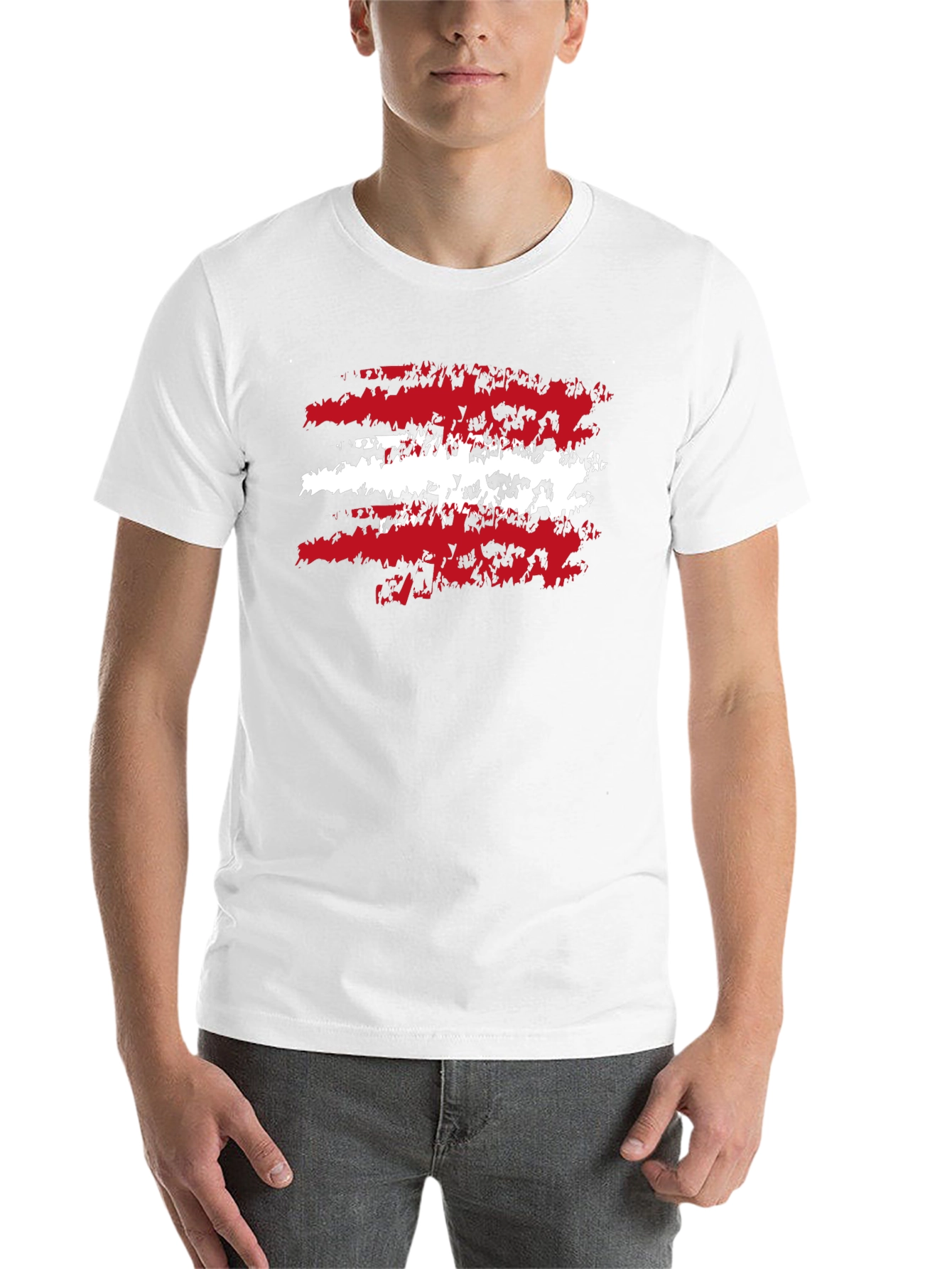 Distressed Austria Flag Graphic T-Shirt - 14