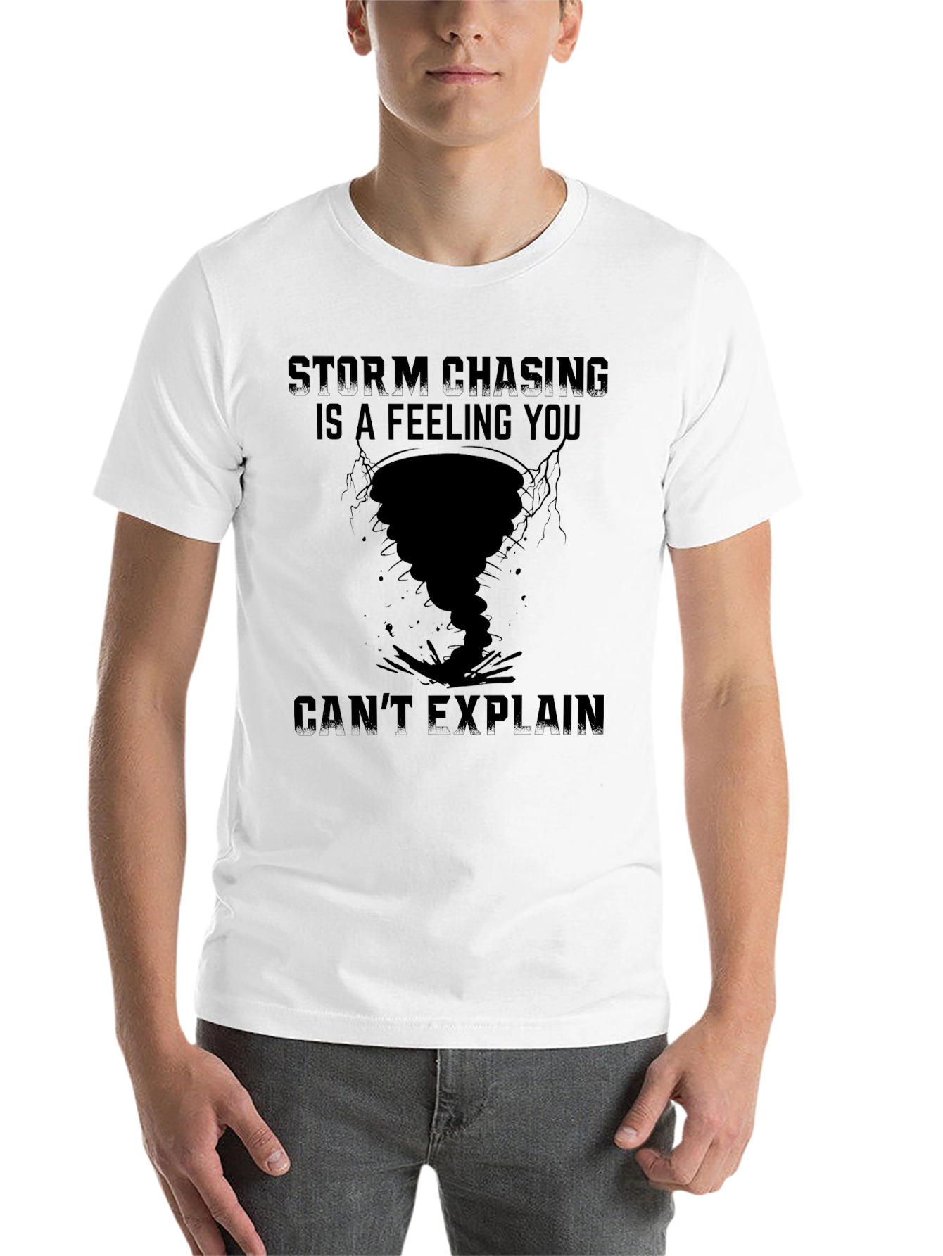 Black Storm Chasing T-Shirt - Weather Enthusiast Tee view 14