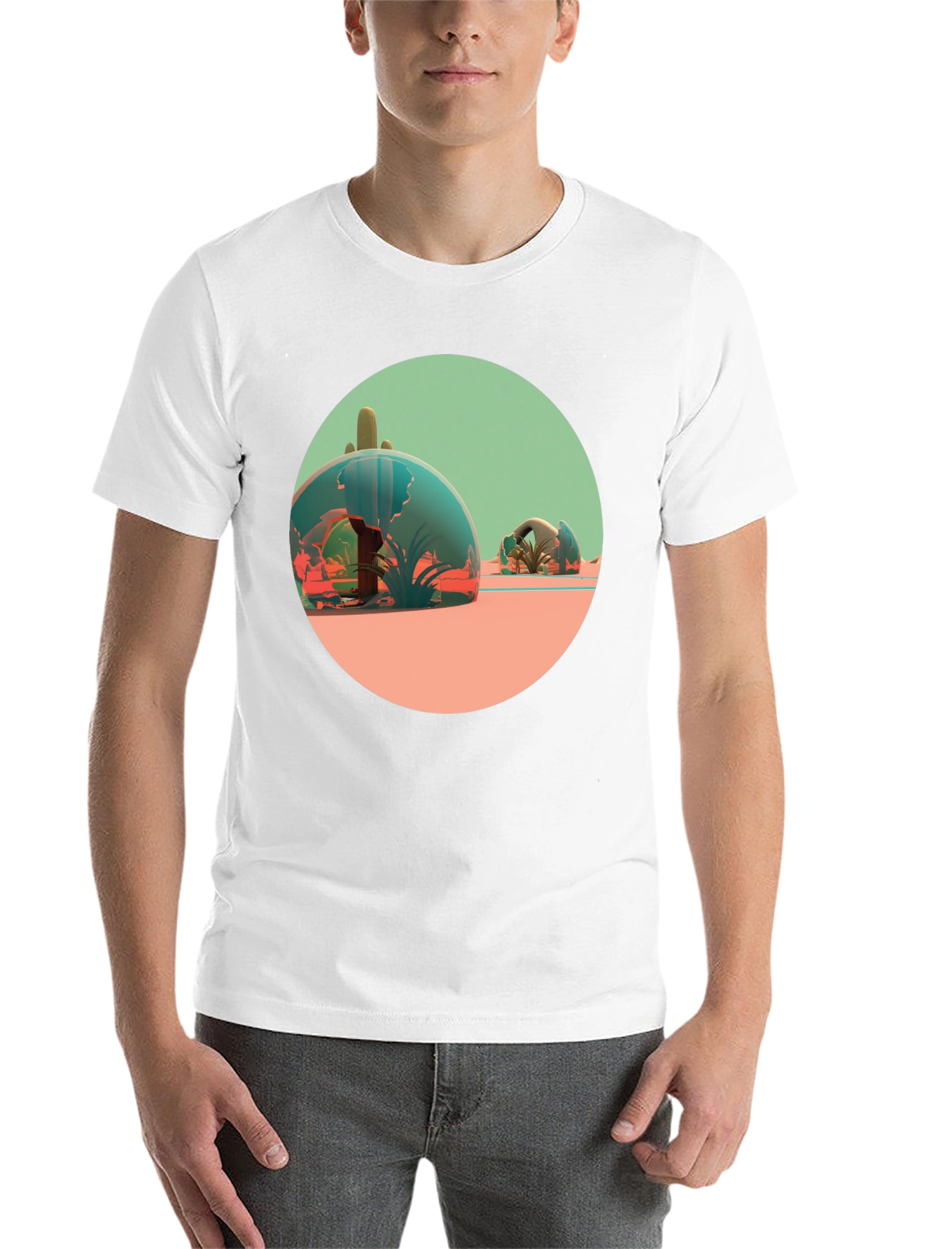 Black Desert Terrarium Graphic Tee - Black Cotton Blend view 14