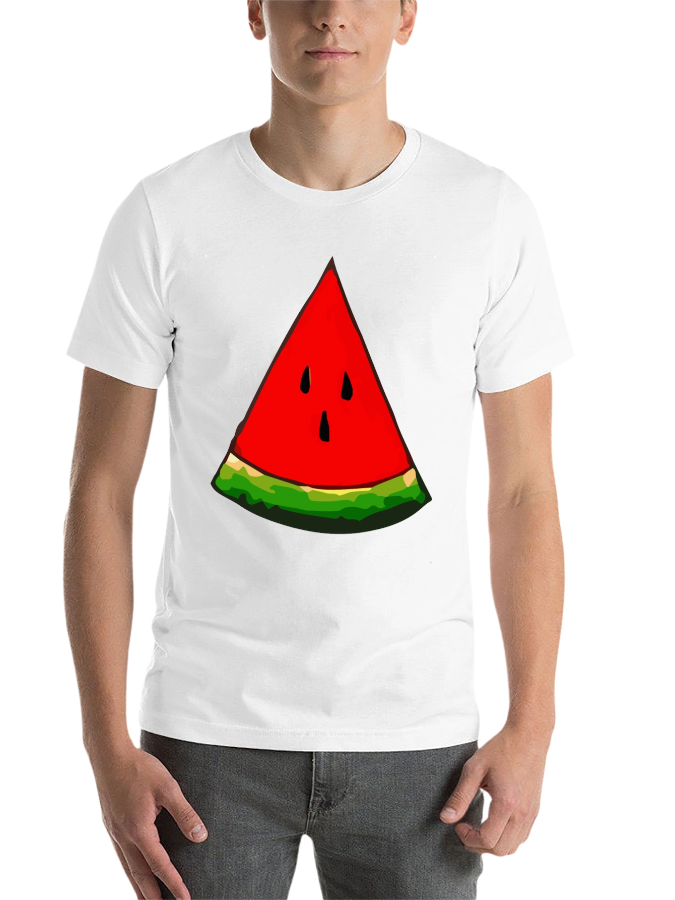 Black Watermelon Slice Graphic T-Shirt - Unisex Summer Style view 14