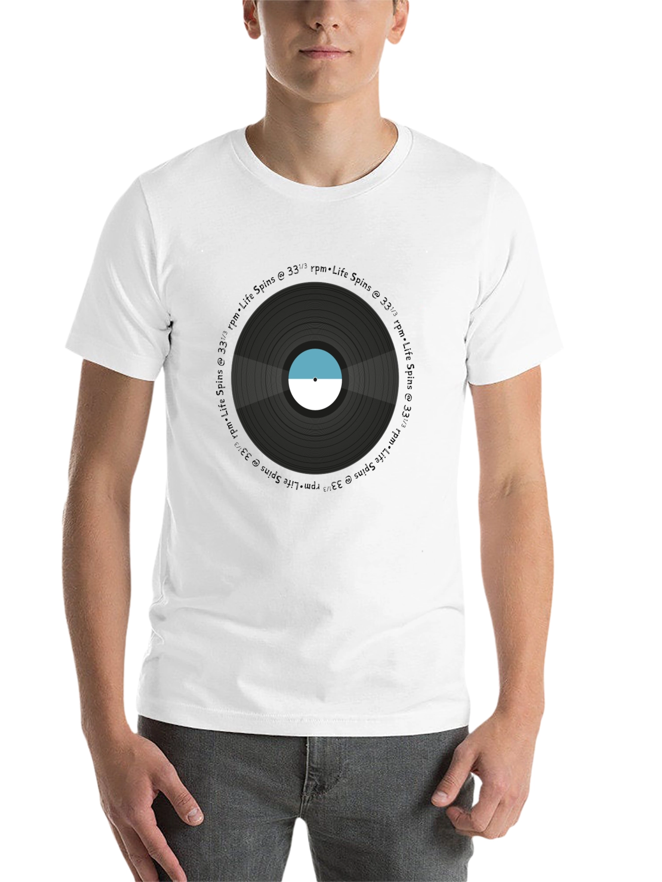Black Life Spins Record T-Shirt view 14