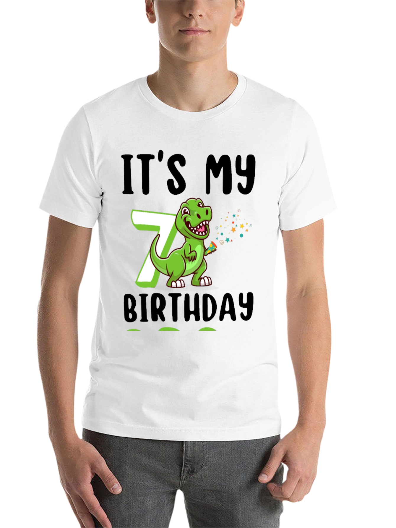 It's My 7th Birthday Dinosaur T-Shirt - 14