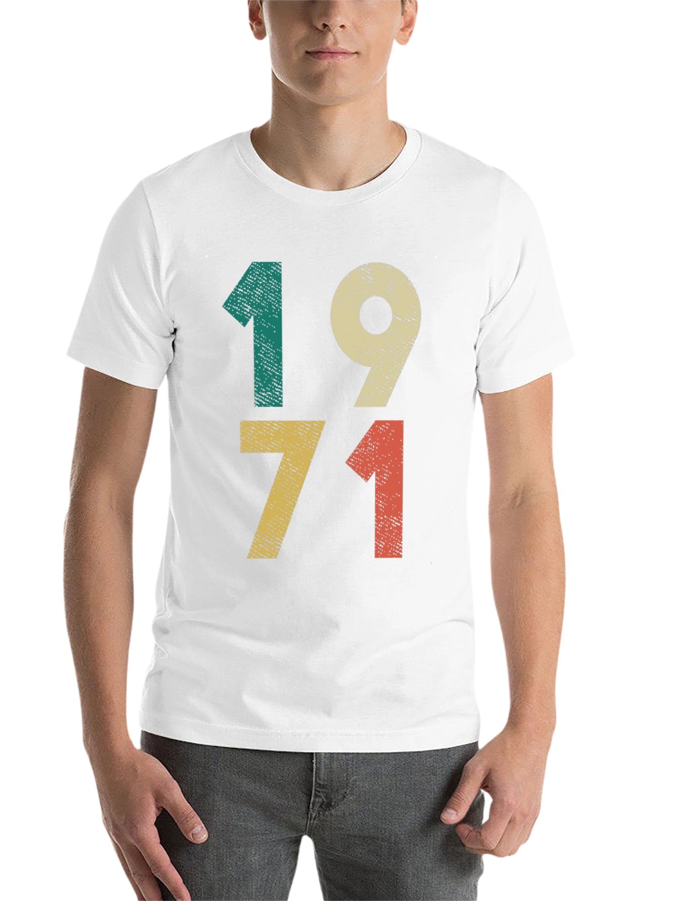 Black Retro 1971 T-Shirt - Vintage Style Birthday Tee view 14