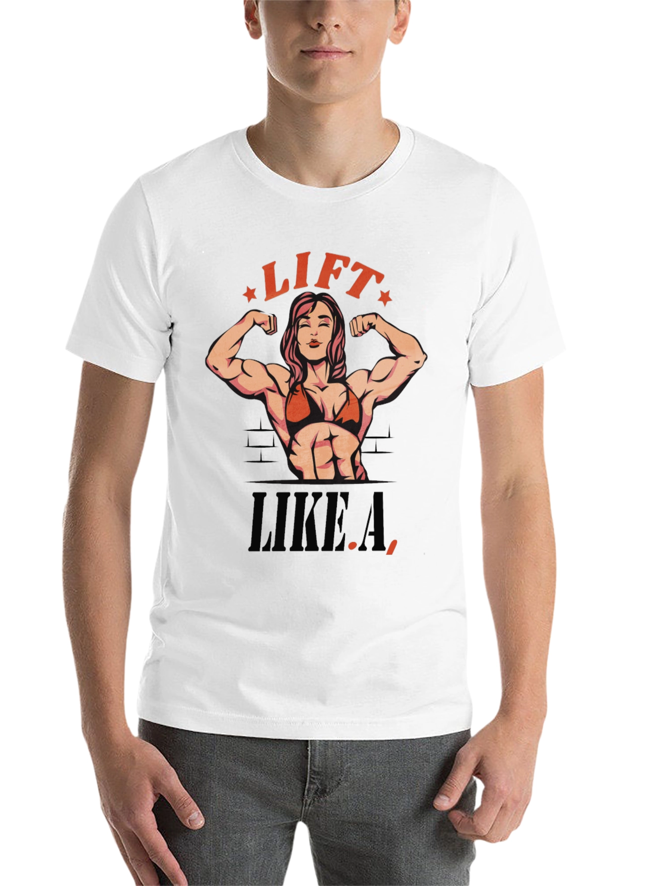 Black Lift Like A Woman T-Shirt - Black view 14