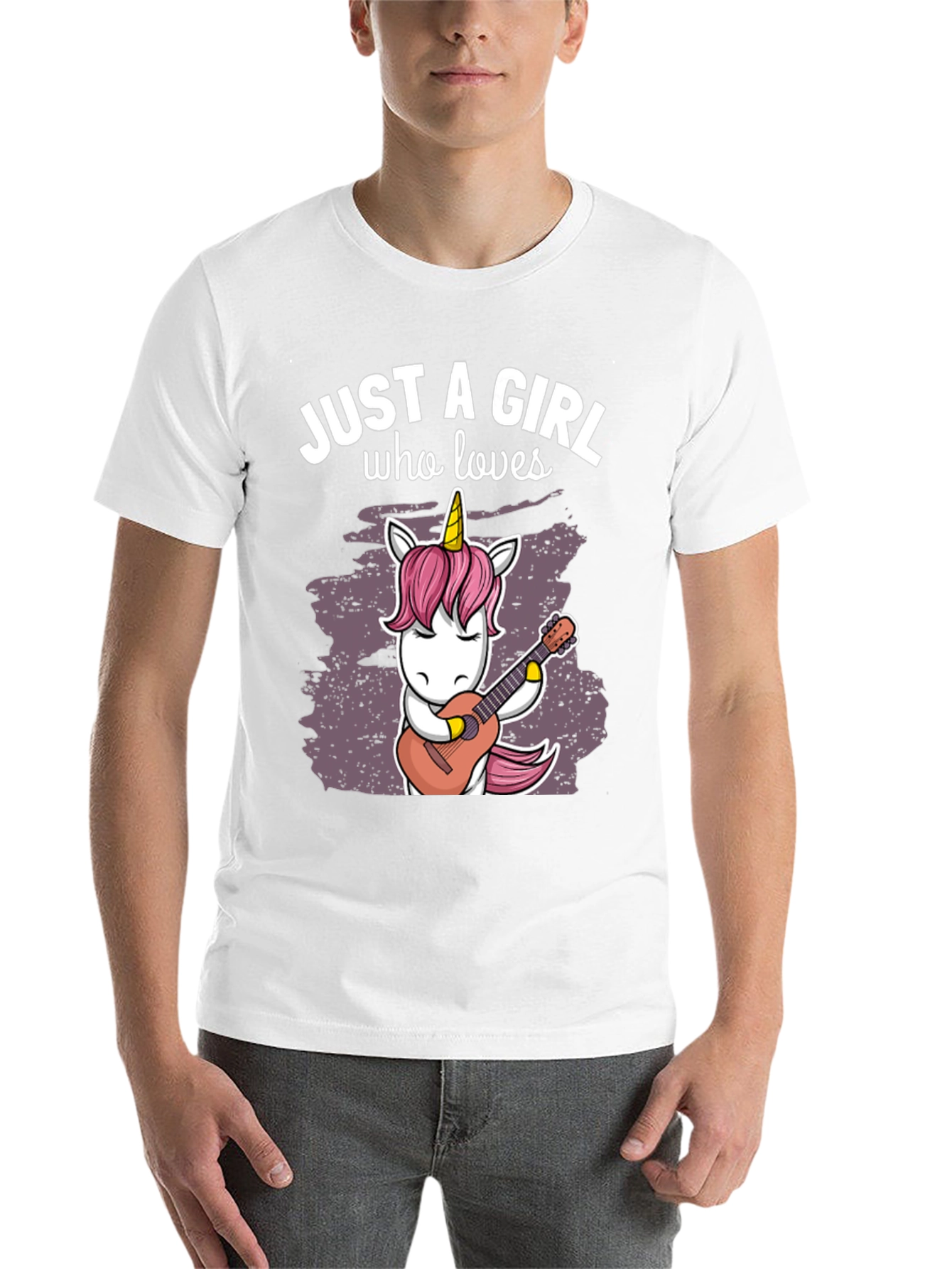 Just a Girl Who Loves Unicorns Guitar T-Shirt - 14