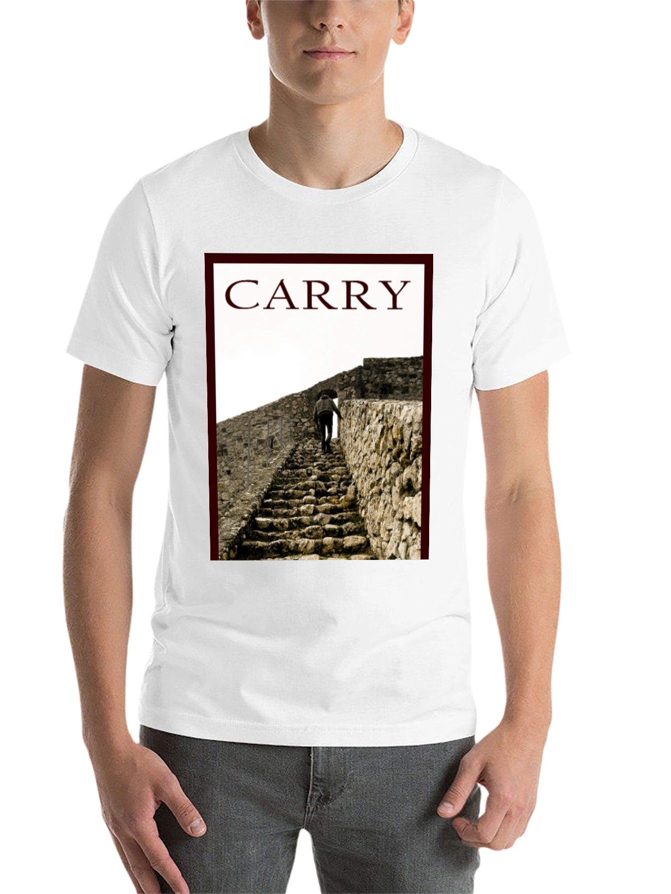 Black Carry Graphic Tee - Climb Your Way Up! view 14