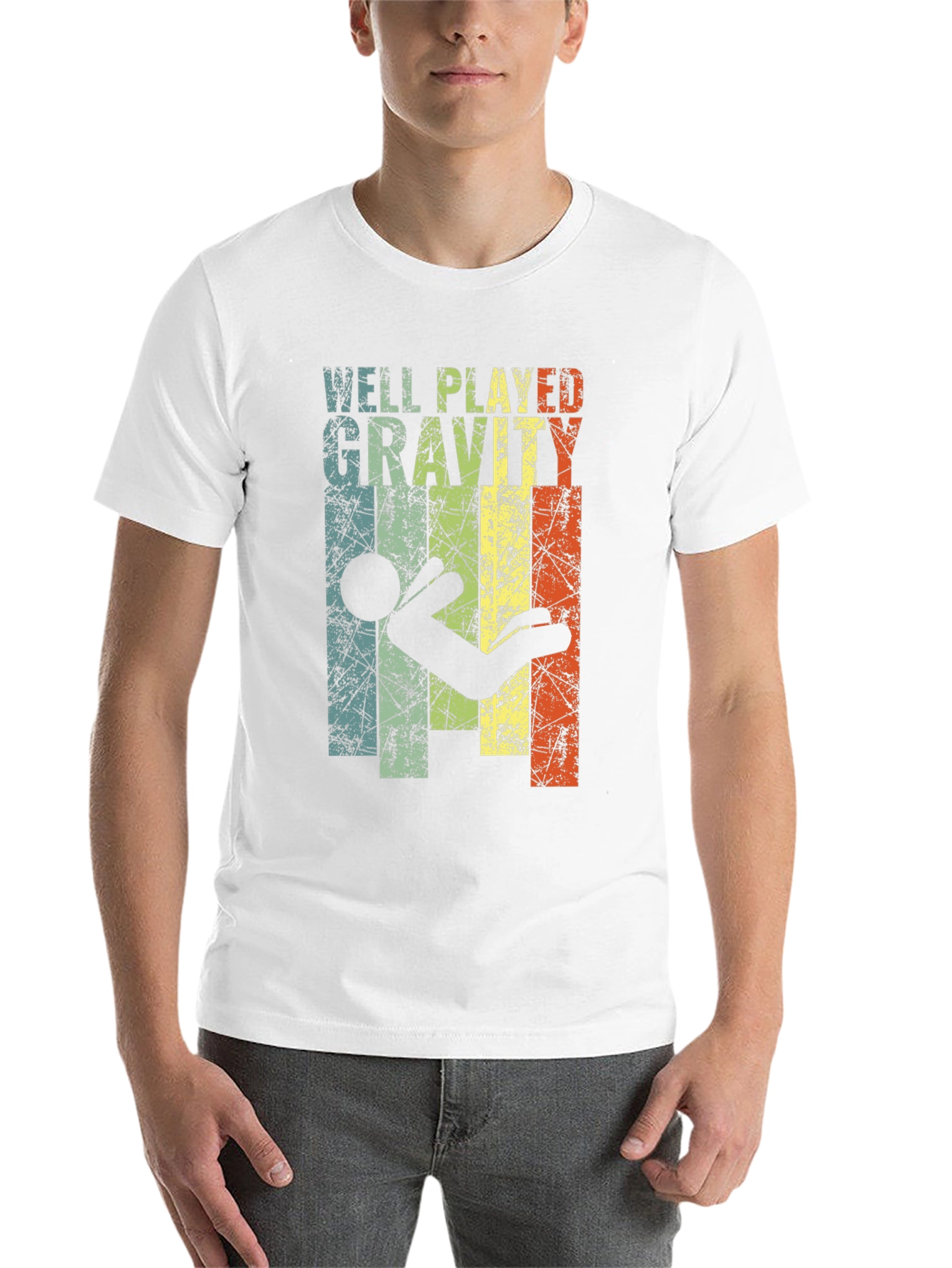 Black Well Played Gravity Graphic T-Shirt - Funny Design view 14