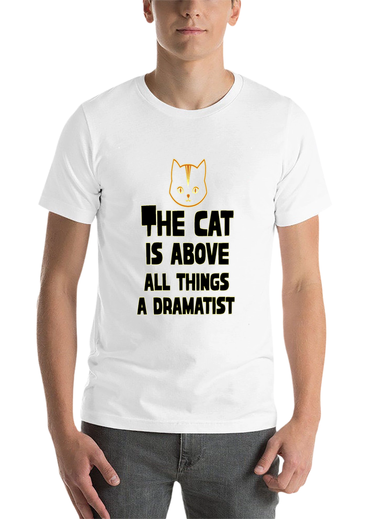 Black Cat Above All Things Dramatist Black T-Shirt view 14