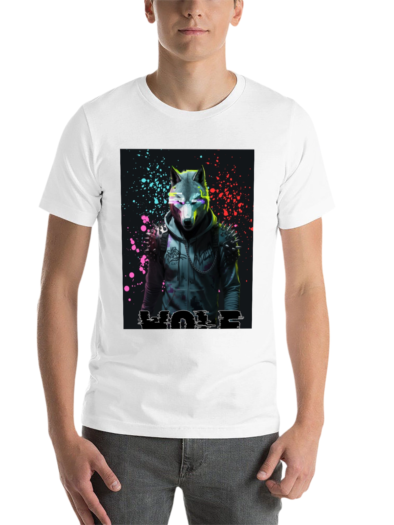 Black Wolf Graphic Tee - Urban Style view 14