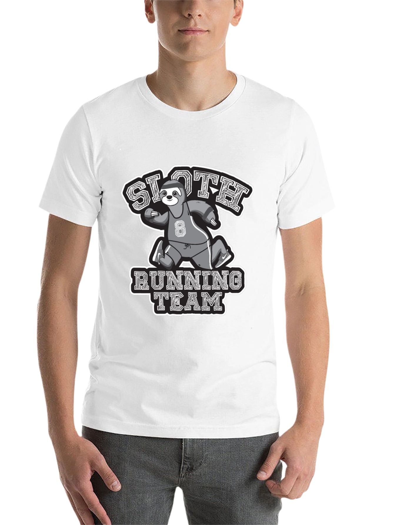 Black Sloth Running Team Graphic Tee view 14